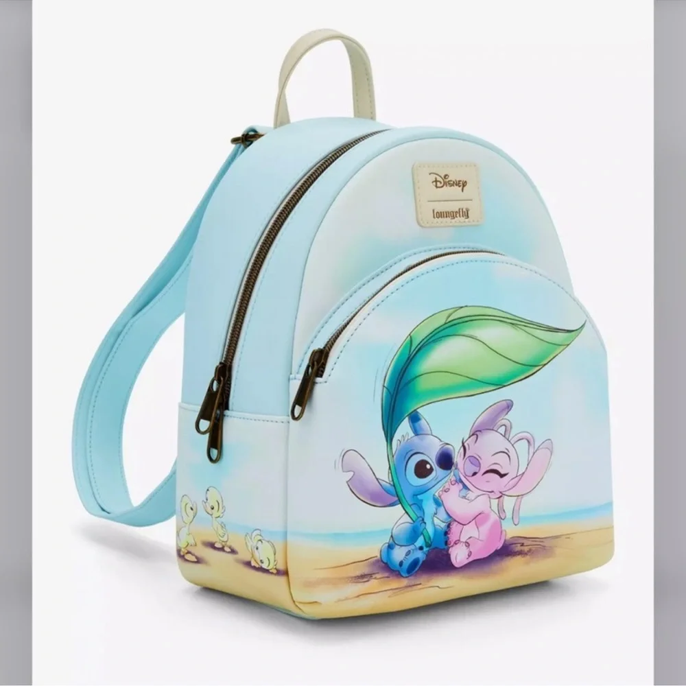 Loungefly Disney Stitch & Angel Beach Date Mini Backpack& Wallet Set